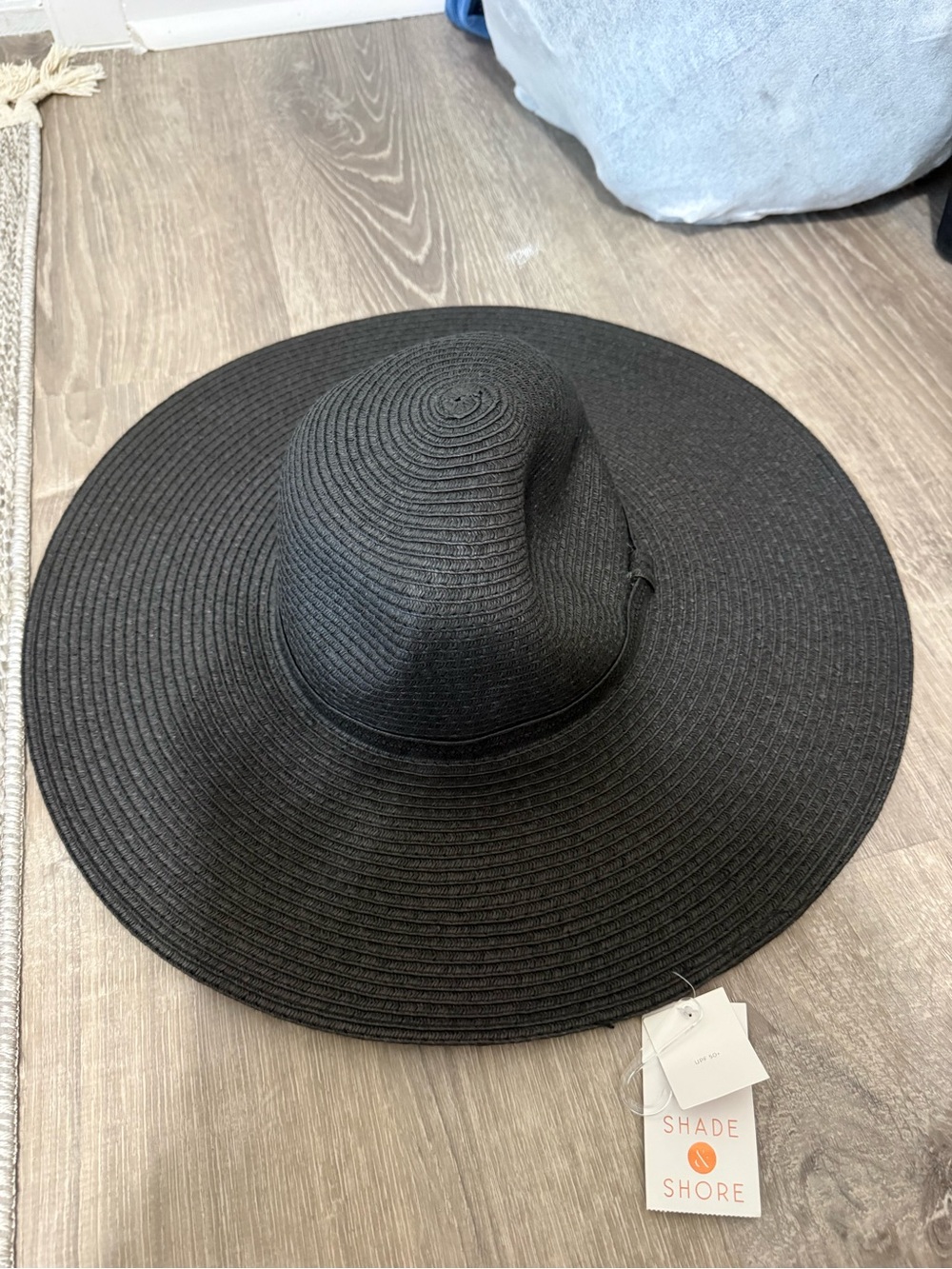 Shade & Shore Wide Brim Black Sun Hat